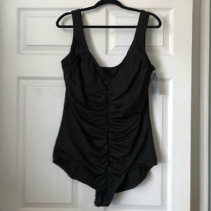 Black 24w one piece swimsuit